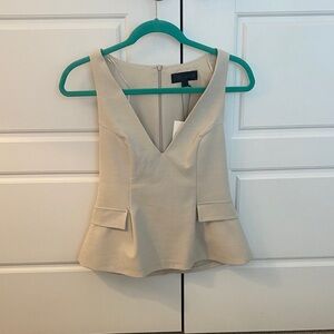 Zara Cream Sleeveless Top